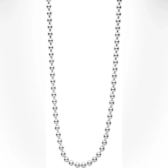 LAGOS SIGNATURE CAVIAR Silver Beaded Necklace